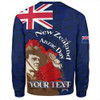 New Zealand Anzac Day Custom Sweatshirt - FLag Anzac Day Maori Patterns Sweatshirt