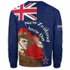 New Zealand Anzac Day Custom Sweatshirt - FLag Anzac Day Maori Patterns Sweatshirt