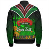 New Zealand Anzac Day Custom Bomber Jacket - Anzac Day NZ Flag Traditional Maori Patterns Bomber Jacket