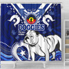 Canterbury-Bankstown Bulldogs Naidoc Week Custom Shower Curtain - For Our Elders Doggies Aboriginal Inspired Shower Curtain