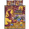 Brisbane Broncos Naidoc Week Custom Quilt Bed Set - For Our Elders Brisbane Broncos Aboriginal Inspired Quilt Bed Set