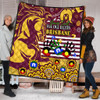 Brisbane Broncos Naidoc Week Custom Quilt - For Our Elders Brisbane Broncos Aboriginal Inspired Quilt