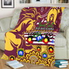 Brisbane Broncos Naidoc Week Custom Blanket - For Our Elders Brisbane Broncos Aboriginal Inspired Blanket