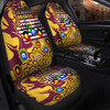 Brisbane Broncos Naidoc Week Custom Car Seat Covers - For Our Elders Brisbane Broncos Aboriginal Inspired Car Seat Covers