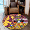 Brisbane Broncos Naidoc Week Custom Round Rug - For Our Elders Brisbane Broncos Aboriginal Inspired Round Rug