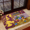Brisbane Broncos Naidoc Week Custom Door Mat - For Our Elders Brisbane Broncos Aboriginal Inspired Door Mat