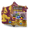 Brisbane Broncos Naidoc Week Custom Hooded Blanket - For Our Elders Brisbane Broncos Aboriginal Inspired Hooded Blanket