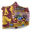 Brisbane Broncos Naidoc Week Custom Hooded Blanket - For Our Elders Brisbane Broncos Aboriginal Inspired Hooded Blanket