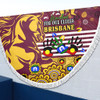 Brisbane Broncos Naidoc Week Custom Beach Blanket - For Our Elders Brisbane Broncos Aboriginal Inspired Beach Blanket