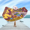 Brisbane Broncos Naidoc Week Custom Beach Blanket - For Our Elders Brisbane Broncos Aboriginal Inspired Beach Blanket