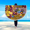 Brisbane Broncos Naidoc Week Custom Beach Blanket - For Our Elders Brisbane Broncos Aboriginal Inspired Beach Blanket