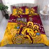 Brisbane Broncos Naidoc Week Custom Bedding Set - Bronx For Our Elders Aboriginal Inspired Bedding Set