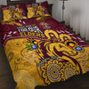 Brisbane Broncos Naidoc Week Custom Quilt Bed Set - Bronx For Our Elders Aboriginal Inspired Quilt Bed Set
