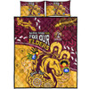 Brisbane Broncos Naidoc Week Custom Quilt Bed Set - Bronx For Our Elders Aboriginal Inspired Quilt Bed Set