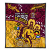 Brisbane Broncos Naidoc Week Custom Quilt - Bronx For Our Elders Aboriginal Inspired Quilt