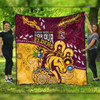 Brisbane Broncos Naidoc Week Custom Quilt - Bronx For Our Elders Aboriginal Inspired Quilt