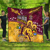 Brisbane Broncos Naidoc Week Custom Quilt - Bronx For Our Elders Aboriginal Inspired Quilt