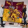 Brisbane Broncos Naidoc Week Custom Quilt - Bronx For Our Elders Aboriginal Inspired Quilt