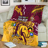 Brisbane Broncos Naidoc Week Custom Blanket - Bronx For Our Elders Aboriginal Inspired Blanket