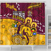 Brisbane Broncos Naidoc Week Custom Shower Curtain - Bronx For Our Elders Aboriginal Inspired Shower Curtain