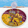 Brisbane Broncos Naidoc Week Custom Beach Blanket - Bronx For Our Elders Aboriginal Inspired Beach Blanket