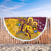 Brisbane Broncos Naidoc Week Custom Beach Blanket - Bronx For Our Elders Aboriginal Inspired Beach Blanket