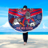 Newcastle Knights Naidoc Week Custom Beach Blanket - For Our Elders Home Jersey Beach Blanket