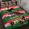 South Sydney Rabbitohs Custom Quilt Bed Set - For Our Elders Aboriginal Inspired Quilt Bed Set