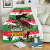 South Sydney Rabbitohs Custom Blanket - For Our Elders Aboriginal Inspired Blanket