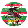 South Sydney Rabbitohs Custom Round Rug - For Our Elders Aboriginal Inspired Round Rug