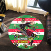 South Sydney Rabbitohs Custom Round Rug - For Our Elders Aboriginal Inspired Round Rug