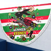 South Sydney Rabbitohs Custom Beach Blanket - For Our Elders Aboriginal Inspired Beach Blanket