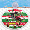 South Sydney Rabbitohs Custom Beach Blanket - For Our Elders Aboriginal Inspired Beach Blanket