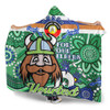 Canberra Raiders Naidoc Week Custom Hooded Blanket - For Our Elders Home Jersey Hooded Blanket