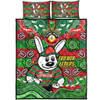 South Sydney Rabbitohs Custom Quilt Bed Set - For Our Elders Home Jersey Quilt Bed Set