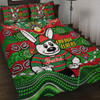 South Sydney Rabbitohs Custom Quilt Bed Set - For Our Elders Home Jersey Quilt Bed Set