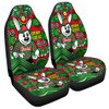 Rabbitohs Naidoc Week Custom Car Seat Covers - For Our Elders Home Jersey Car Seat Covers
