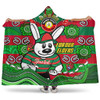 South Sydney Rabbitohs Custom Hooded Blanket - For Our Elders Home Jersey Hooded Blanket