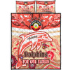 Redcliffe Dolphins Naidoc Week Custom Quilt Bed Set - For Our Elders Home Jersey Quilt Bed Set