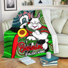 South Sydney Rabbitohs Custom Blanket - Rabbitohs Bunnies Naidoc Week For Our Elders With Dot Bunnies Sport Style Blanket