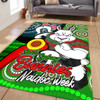 South Sydney Rabbitohs Custom Area Rug - Rabbitohs Bunnies Naidoc Week For Our Elders With Dot Bunnies Sport Style Area Rug