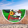 South Sydney Rabbitohs Custom Beach Blanket - Rabbitohs Bunnies Naidoc Week For Our Elders With Dot Bunnies Sport Style Beach Blanket