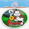 South Sydney Rabbitohs Custom Beach Blanket - Rabbitohs Bunnies Naidoc Week For Our Elders With Dot Bunnies Sport Style Beach Blanket