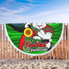 South Sydney Rabbitohs Custom Beach Blanket - Rabbitohs Bunnies Naidoc Week For Our Elders With Dot Bunnies Sport Style Beach Blanket