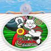 South Sydney Rabbitohs Custom Beach Blanket - Rabbitohs Bunnies Naidoc Week For Our Elders With Dot Bunnies Sport Style Beach Blanket