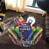 Penrith Panthers Naidoc Week Custom Round Rug - Penrith Panthers Naidoc Week For Our Elders Australian Indigenous Dot Art Round Rug