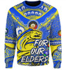 Parramatta Eels Naidoc Week Custom Sweatshirt - For Our Elders Run to Paradise Sweatshirt