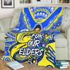 Parramatta Eels Naidoc Week Custom Blanket - For Our Elders Run to Paradise Blanket