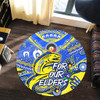 Parramatta Eels Naidoc Week Custom Round Rug - For Our Elders Run to Paradise Round Rug