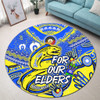 Parramatta Eels Naidoc Week Custom Round Rug - For Our Elders Run to Paradise Round Rug